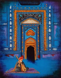 S. A. Noory, 18 x 24 Inch, Acrylic on Canvas, Cityscape Painting, AC-SAN-227 S. A. Noory, 18 x 24 Inch, Acrylic on Canvas, Cityscape Painting, AC-SAN-227